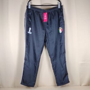 NWT Fifa World Cup Qatar 2022 Mexico Soccer Casual Black Men's Joggers Pants